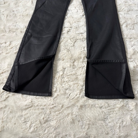 Abercrombie & Fitch Sz 25/0R Black Coated Ultra High Rise 90s Slim Straight Jean - Picture 5 of 6